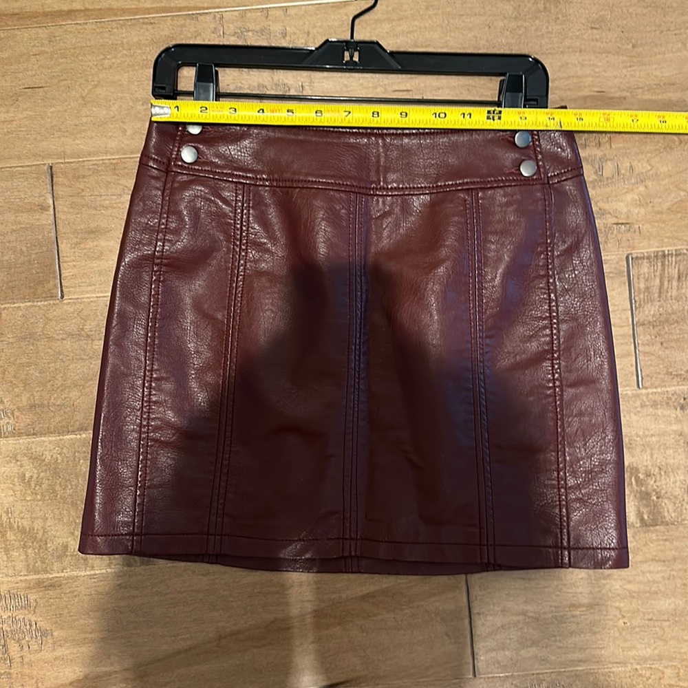 Free people vegan leather skirt size 8
